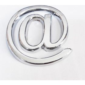 Cemax 3.75 cm Krom Yapışkanlı @ İşareti