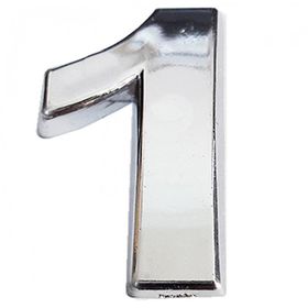 Cemax 5 cm Krom Yapışkanlı 1 Rakamı