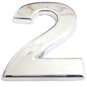 Cemax 5 cm Krom Yapışkanlı 2 Rakamı