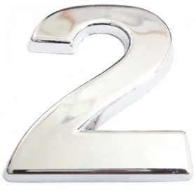 Cemax 5 cm Krom Yapışkanlı 2 Rakamı