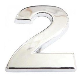 Cemax 5 cm Krom Yapışkanlı 2 Rakamı