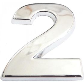 Cemax 5 cm Krom Yapışkanlı 2 Rakamı
