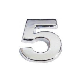 Cemax 5 cm Krom Yapışkanlı 5 Rakamı