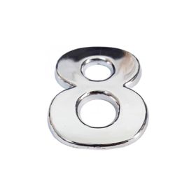 Cemax 5 cm Krom Yapışkanlı 8 Rakamı