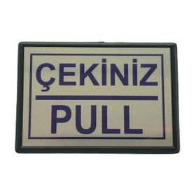 Cemax Büyük 13x8,5 cm Çekiniz Pull Yönlendirme Levhası