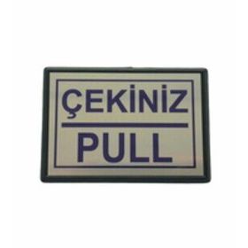 Cemax Küçük 10x7 cm Çekiniz Pull Yönlendirme Levhası