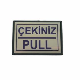 Cemax Küçük 10x7 cm Çekiniz Pull Yönlendirme Levhası