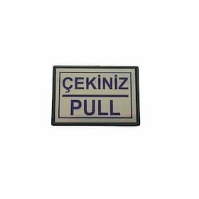 Cemax Küçük 10x7 cm Çekiniz Pull Yönlendirme Levhası
