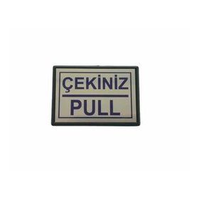 Cemax Küçük 10x7 cm Çekiniz Pull Yönlendirme Levhası