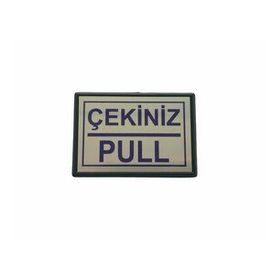 Cemax Küçük 10x7 cm Çekiniz Pull Yönlendirme Levhası