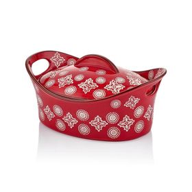 Cemile Oval Kırmızı Büyük Fırın Kabı