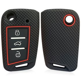 CemOto Anhtklfplt Volkswagen Skoda Seat Silikon Anahtar Kılıfı
