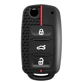 CemOto Anhtklfplt Volkswagen Skoda Seat Silikon Anahtar Kılıfı