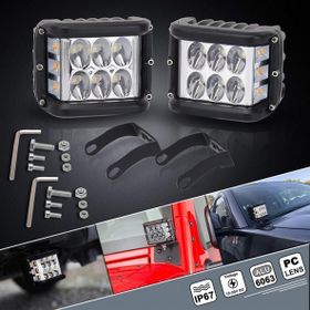 CemOto Lass319 - 1 Beyaz Kırmızı Mavi 12 Led 36 w Çift Offroad Sis Lambası