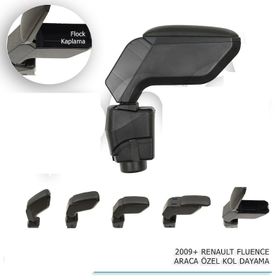CemOto Renault Fluence 2009 Araca Özel Siyah Kol Dayama