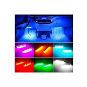 CemOto Uzaktan Kumandalı 12 V 4lü Ayakaltı Led Lamba