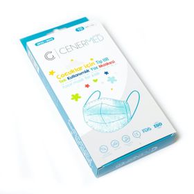 Cenermed 3 Katlı Full Ultrasonic 10'lu Desenli Çocuk Yüz Maskesi