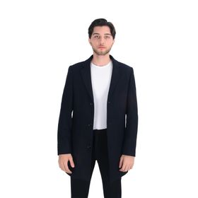 Cengiz İnler Mono Yaka Düğmeli Kaşe Erkek Kaban