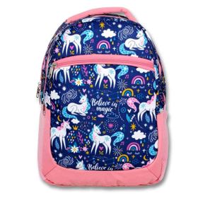Cennec Mavi Pembe Unicornlar Kız Çocuk Çantası Okul Çantası