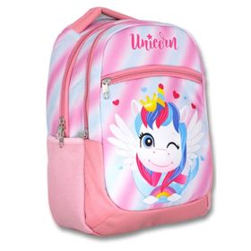 Cennec Pembe Sevimli Unicorn İlkokul Sırt Çantası ve Kalemlik Seti - Kız Çocuk Kalemlik