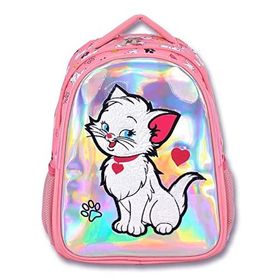 Cennec PZM1345 Peluş Dokulu Kedi Desenli Kız Çocuk Ilkokul Çantası