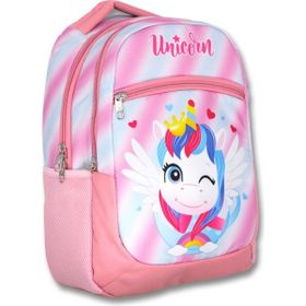 Cennec Üç Gözlü Pembe Renkli Sevimli Unicorn Kız Çocuk İlkokul - Pembe Renkli Unicorn Okul Çantası