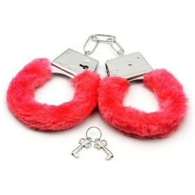 Censan Kırmızı Fetiş Fantezi Peluşlu Metal Kelepçe
