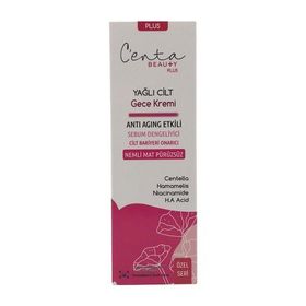 Centa Beauty Anti Aging Etkili Yağlı Ciltler İçin 50 ml Gece Kremi