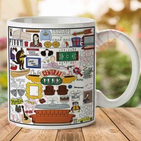 Central Perk Beyaz Semboller Baskılı Kupa