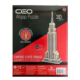 Ceo Ahşap 34 Parça Empire State Binası Puzzle