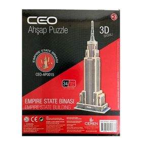 Ceo Ahşap 34 Parça Empire State Binası Puzzle
