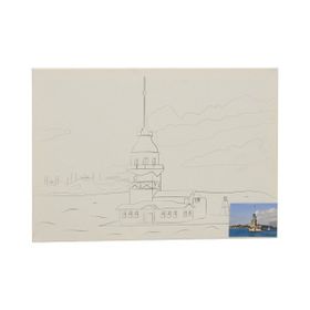 Ceoart 35x50 cm Kız Kulesi Desenli Tuval