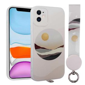 Ceponya Apple iPhone 11 Desenli El Askılı İpli Arte Silikon Kapak Kılıf