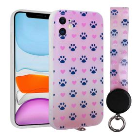 Ceponya Apple iPhone 11 Desenli El Askılı İpli Arte Silikon Kapak Kılıf
