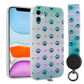 Ceponya Apple iPhone 11 Desenli El Askılı İpli Arte Silikon Kapak Kılıf