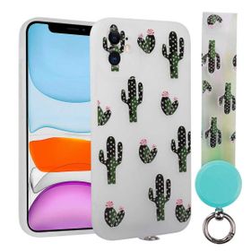 Ceponya Apple iPhone 11 Desenli El Askılı İpli Arte Silikon Kapak Kılıf