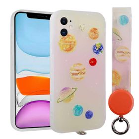 Ceponya Apple iPhone 11 Desenli El Askılı İpli Arte Silikon Kapak Kılıf