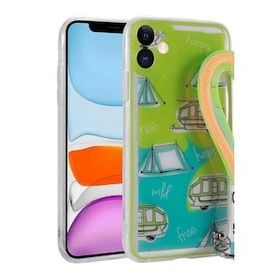 Ceponya Apple iPhone 11 Desenli El Askılı İpli Astana Silikon Kapak Kılıf