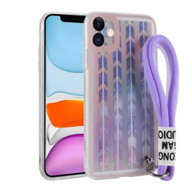 Ceponya Apple iPhone 11 Desenli El Askılı İpli Astana Silikon Kapak Kılıf