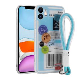 Ceponya Apple iPhone 11 Desenli El Askılı İpli Astana Silikon Kapak Kılıf