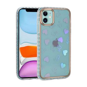 Ceponya Apple iPhone 11 Desenli Parlayan Transparan Avva Kapak Kılıf
