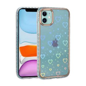 Ceponya Apple iPhone 11 Desenli Parlayan Transparan Avva Kapak Kılıf