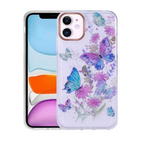 Ceponya Apple iPhone 11 Desenli Simli Sert İnka Kapak Kılıf
