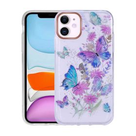 Ceponya Apple iPhone 11 Desenli Simli Sert İnka Kapak Kılıf