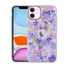 Ceponya Apple iPhone 11 Desenli Simli Sert İnka Kapak Kılıf