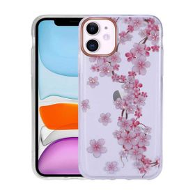 Ceponya Apple iPhone 11 Desenli Simli Sert İnka Kapak Kılıf