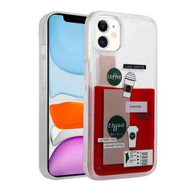 Ceponya Apple iPhone 11 Desenli Sıvılı Drink Silikon Kapak Kılıf