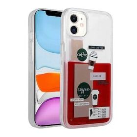 Ceponya Apple iPhone 11 Desenli Sıvılı Drink Silikon Kapak Kılıf