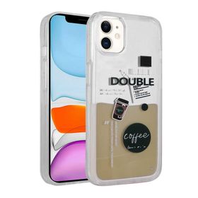 Ceponya Apple iPhone 11 Desenli Sıvılı Drink Silikon Kapak Kılıf