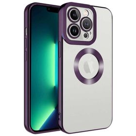 Ceponya Apple iPhone 11 Pro Max Köşeleri Renkli Şeffaf Kamera Korumalı Silikon Luxury Kapak Kılıf